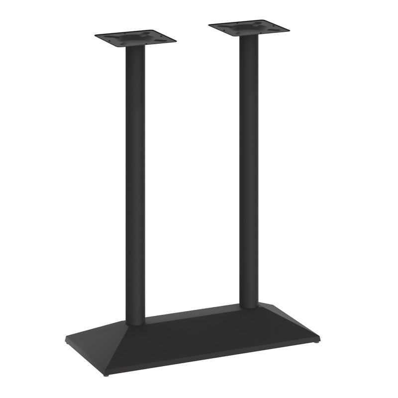 Base de table double commerciale toutes saisons pour plateau de table jusqu'à 30 po x 48 po, Noir