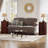 Solid Wood Round Side Table With 4 Drawers Set Of 2-995325765