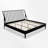 Wood Spindle Platform Bed, Mid-Century Modern-1810802903-1810802906