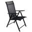 Fauteuil de patio inclinable 40 po en acier et en filet noir