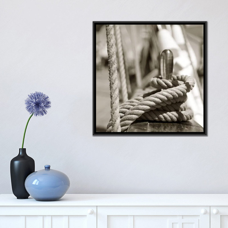 «Sail Rope» par PhotoINC Studio - reproduction de photo sur toile tendue, H 14 po x l 37 po x P 37 po, Toile avec cadre noir