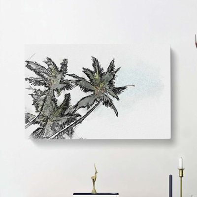 Tropical Palm Trees In Abstract - Wrapped Canvas