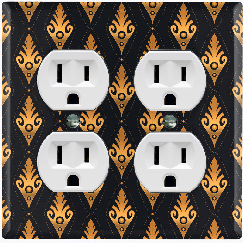 Patterned 2 - Gang Toggle Light Switch Standard Wall Plate