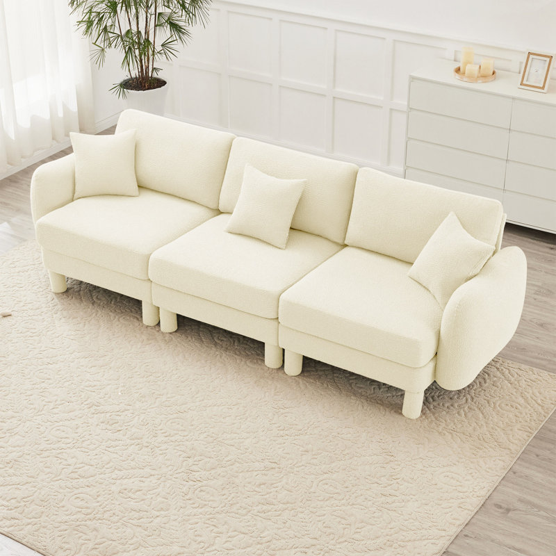 Canapé-lit Boucle, Beige