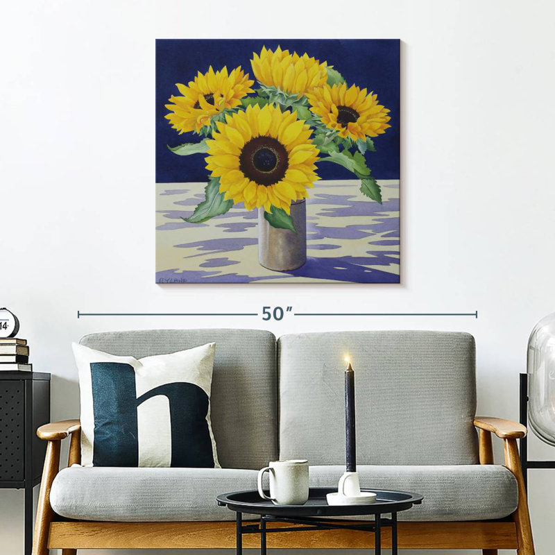 Harnek tournesol nature morte, H 30 po x l 30 po