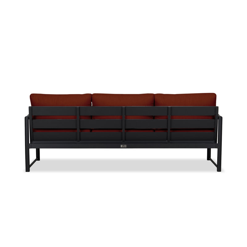 Alto Outdoor 3 - Seat Patio Sofa, Cast Silver Sunbrella®, Black