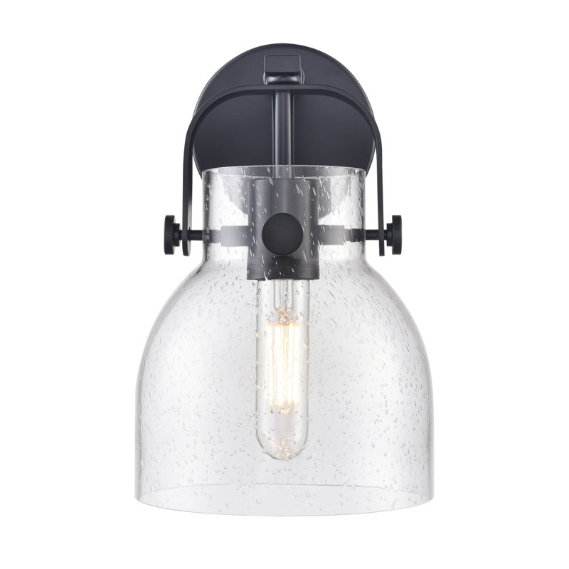 Skycrest Armed Sconce, Seedy, Matte Black