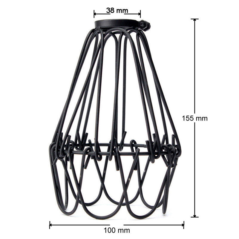 15.5cm H Metal Novelty Lamp Shade ( Uno ) in Black