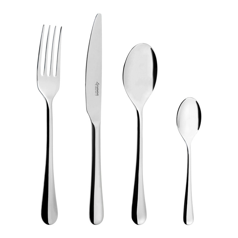 Grunwerg Gliss 24 Piece Cutlery Set for 6 People, 18/10 Stainless Steel