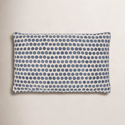 Zetta Polka Dots Cotton Reversible Throw Pillow