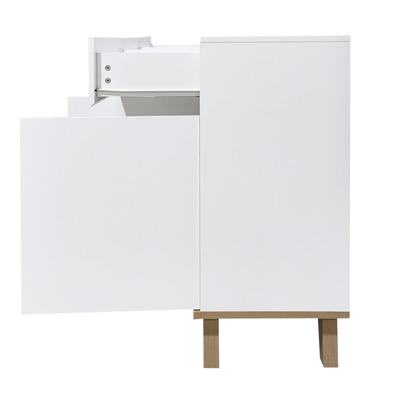 Commode 3 tiroirs + 3 portes blanches