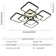 Flausch 8 - Light 60cm Modern Ceiling Light, Dimmable LED Flush Mount with Remote, Rectangle Acrylic Chandelier