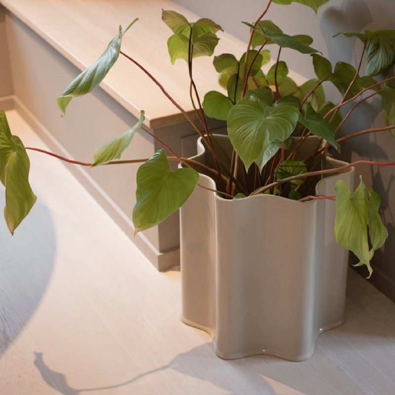 Vase filtre, H 12 po x l 16 po x P 17,72 po, Beige