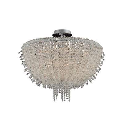 Cielo 8 LT Chrome/Clear Flush Mount Allegri
