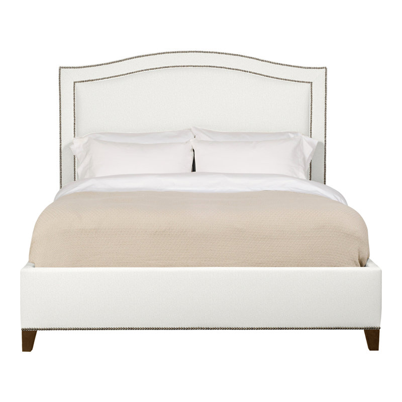 Caroline/Casey Queen Upholstered Low Profile Panel Bed, Tommy Snow, Yes, Havana