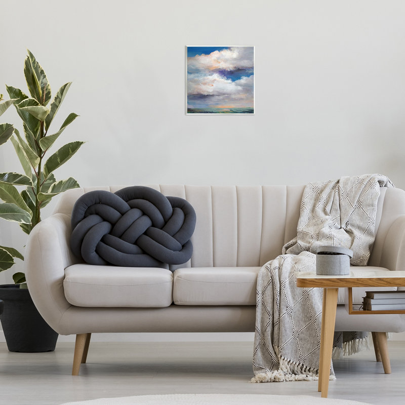 Plaque murale Restless White Clouds, design par Karen Hale