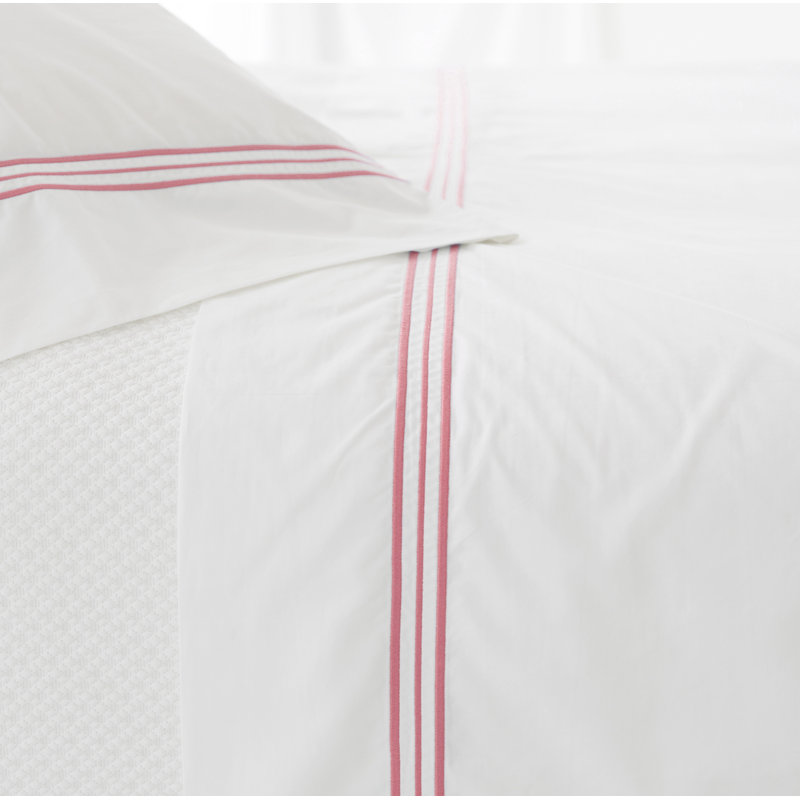 Trio Flat Sheet, Twin/Twin XL Flat Sheet, Coral