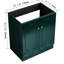 Meuble-lavabo foncé 30 po avec portes à fermeture douce et armoire pratique - Tablette extérieure moderne-1372746710-1372746709