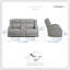 Causeuse inclinable en microfibre de 70,5 po avec console centrale Malillany-110842260-110842261