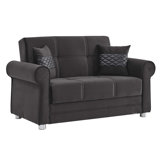 Sara 63 in. Fabric Upholstered 2-Seater 3-in-1 Sleeper Loveseat Sofa Bed with Storage
