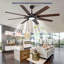 Ventilateur de plafond 72 pales 72 "avec télécommande et lumière DEL