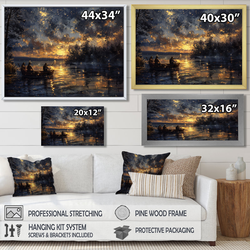 Décoration murale Wissem - Chasse et pêche, Toile tendue, 34" H x 44" W