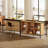 Modern 63" W Kitchen Island Table With Seating and 6 Spacious Storage and Breakfast Counter Table for Dining Room Kitchen