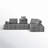 Upholstered L-Shaped Sectional Reversible