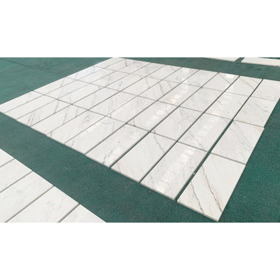 12*24 Snow Mountain White Marble Tiles - Natural Stone For Stylish Home Floor Tile 12X24 Bathroom & Living Room And Wall