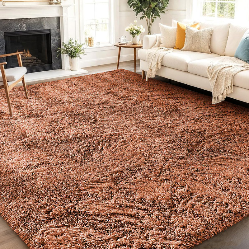 Machine Tufted Shag Area Rug, Rectangle 60 x 110 cm