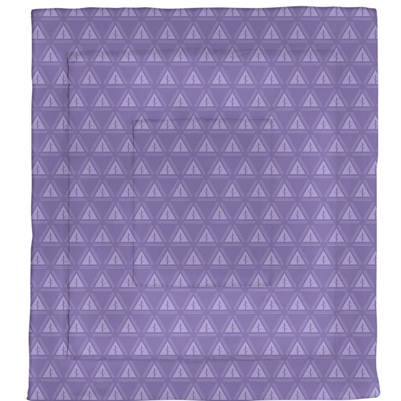 Theo Nath Polyester Comforter, Twin XL Comforter, Purple/Off-White