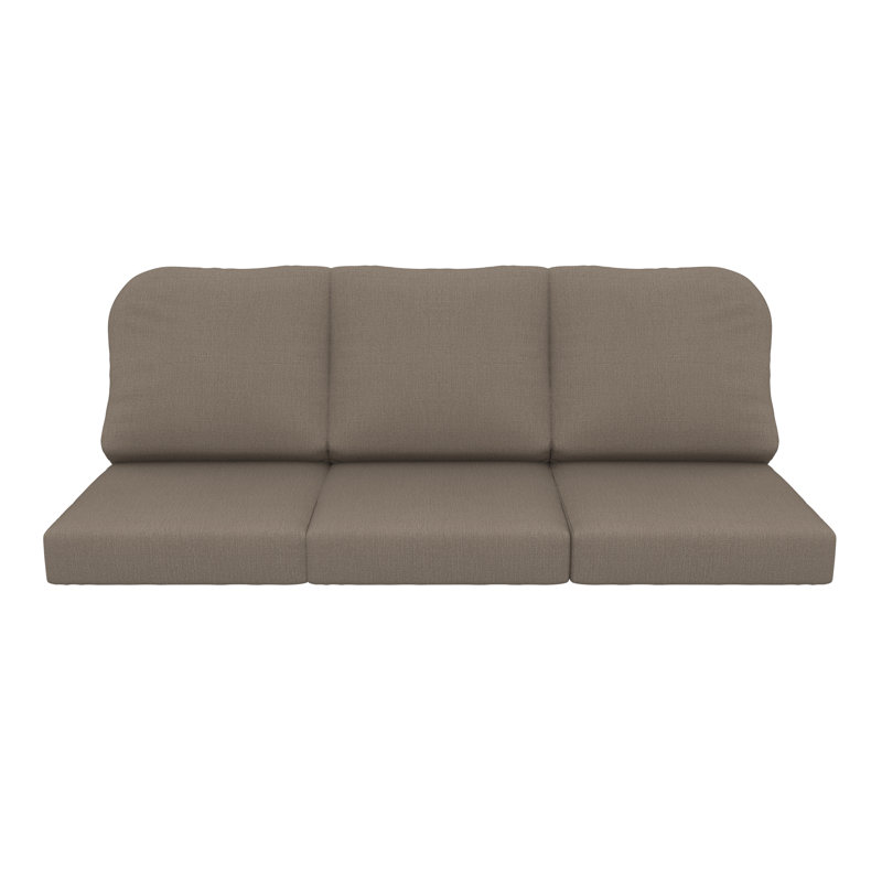Outdoor Sunbrella® 3 Seater Sofa Cushions, Cast Shale Sunbrella® Plainweave