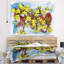 Tapisserie florale et fleurs printanières jaunes-28491991