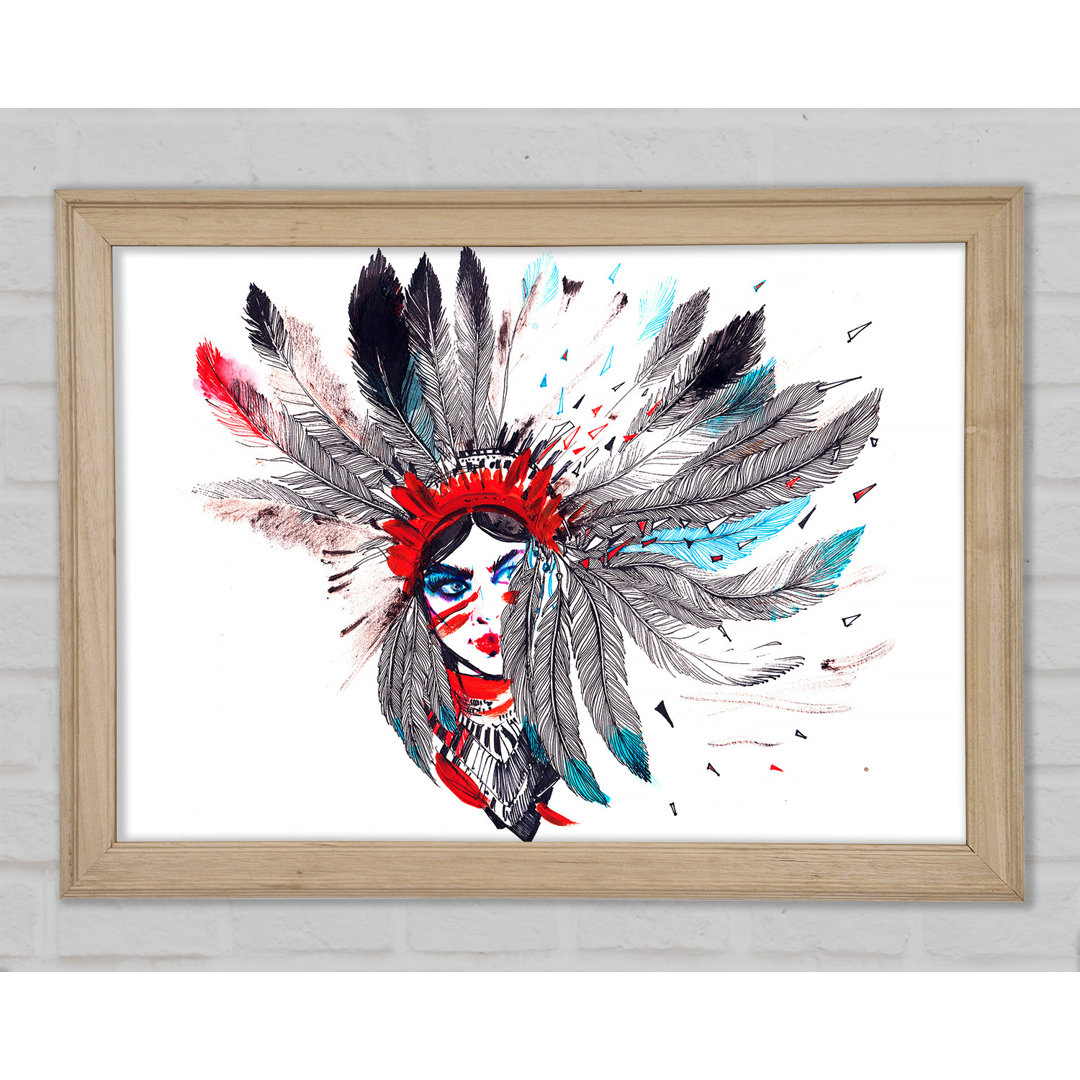 Head Dress Gerahmter Druck