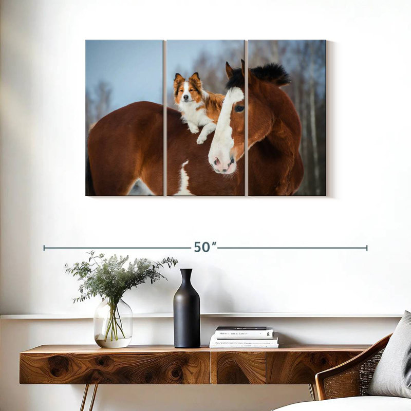 Collie On Horse, 24" H x 38" W