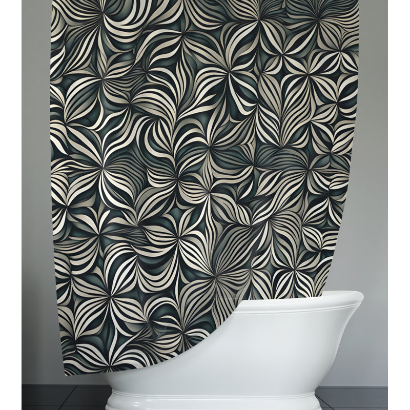 Rideau de douche abstrait Dianey, H 93 po x l 70 po