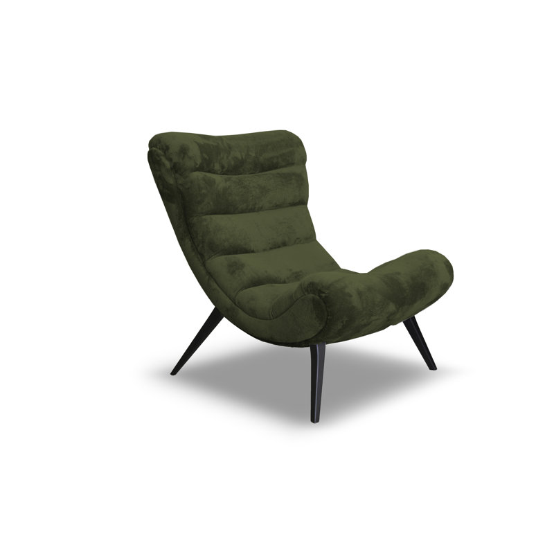 Owlswick Upholstered Swivel Slipper Chair, Green