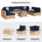 Briara 8 - Person Modular Patio Conversation Sets with Cushions-1935883237