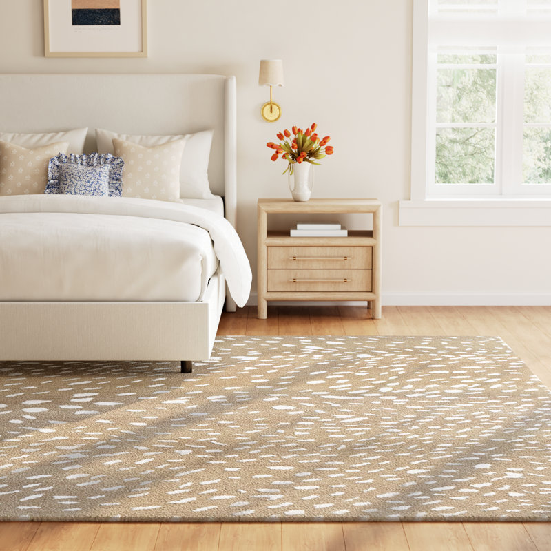 Jona Hand Tufted Wool Animal Print Indoor Rug, Rectangle 8' x 11'