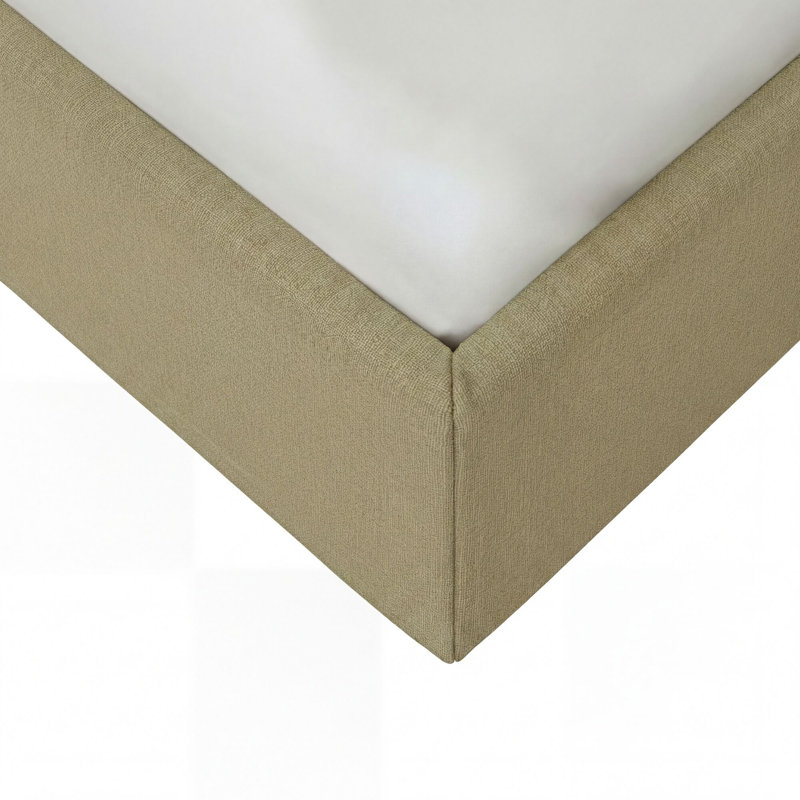 Camilla King Bed Oat, Queen, Green