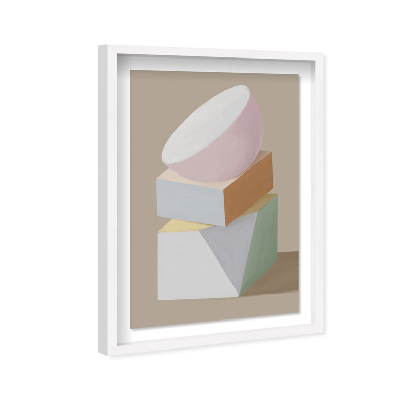 Sculptural Composition II Print by Oliver Gal, 37.5"H x 55.5"W, White Shadowbox