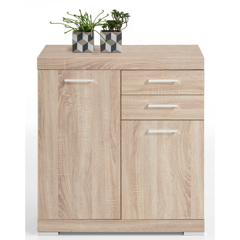 Charlton 80 cm W Chest of 2 Drawers, Light brown