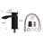 17" L x 14" W Wall Mount Bathroom Sink Wall Hung Rectangle White Ceramic Bathroom Sink with Overflow and Faucet
