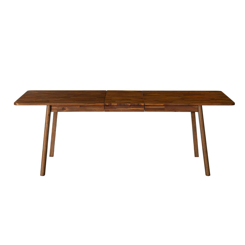 Table de salle à manger à rallonge en acacia 70 po / 86 po Peko, brun