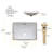 RENIST 14.96" Ceramic Undermount Bathroom Sink with Overflow-93609338
