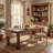Fully Assembled Dining Chair, Fabric Upholstered Side Chair with Curved Backrest (Set of 2)-1034808431