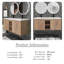Ensemble de meuble-lavabo mural double avec lavabo en résine 48 po Johnesia