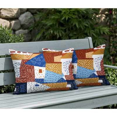 Oreiller réversible intérieur / extérieur Praxies Patches