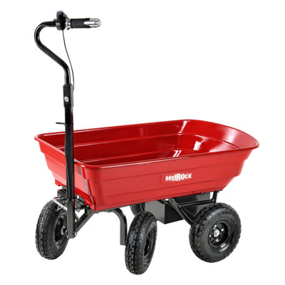Charriot électrique à quatre roues 24V 180W Batterie au plomb 264 lb (120 Kg) Brouette électrique