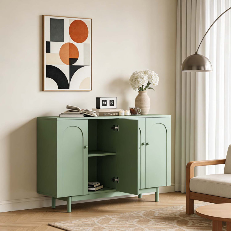 Armoire de rangement minimaliste et élégante, Vert menthe